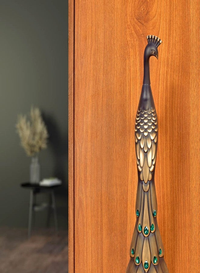 LAPO Peacock Main Door Handles, Door Handle for Wooden & Glass Door Handle, Pull Handle for Home, Office, Hotels (Hole to Hole Size 250mm-Right Side) Antique Finish | 3 Years Warranty - Image 3